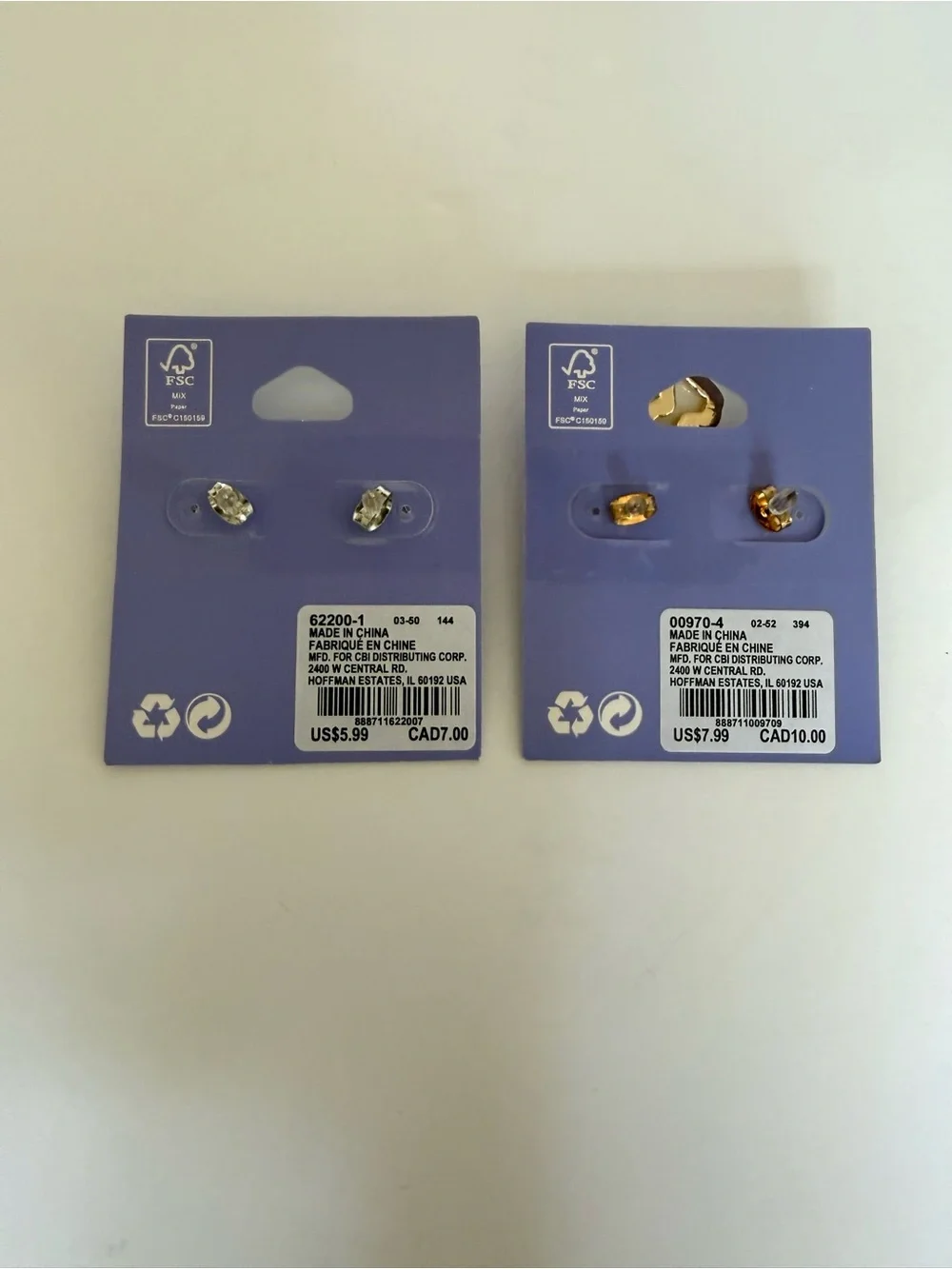 Claire's Gold Teddy Drop Earrings & Black Paw Studs Set